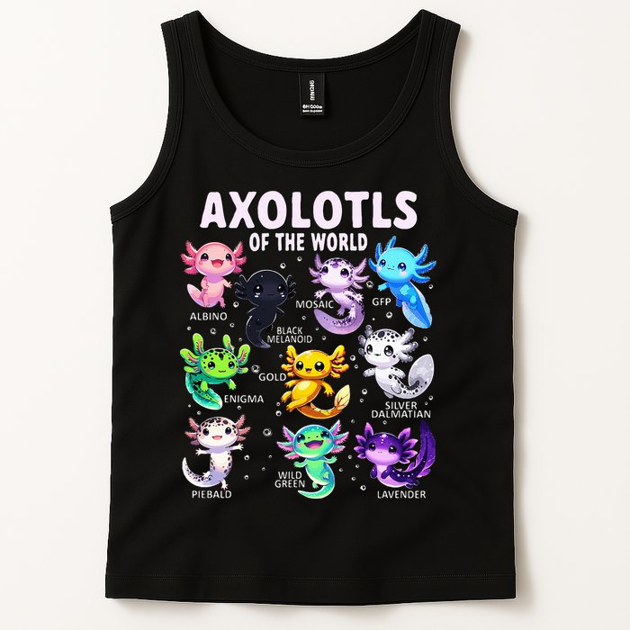 Axolotl Kawaii Axolotls Of The World Axolotl Animals Tank Top