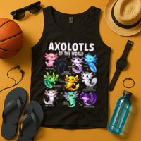 Axolotl Kawaii Axolotls Of The World Axolotl Animals Tank Top