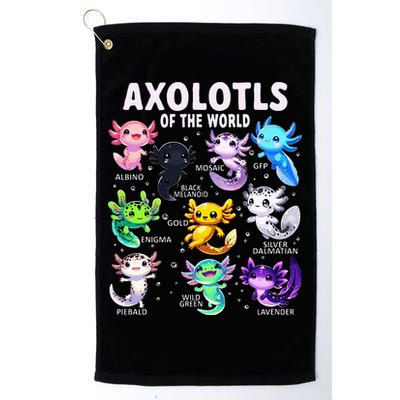 Axolotl Kawaii Axolotls Of The World Axolotl Animals Golf Towel