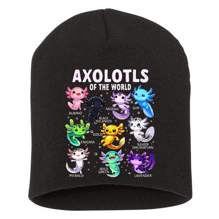 Axolotl Kawaii Axolotls Of The World Axolotl Animals Short Acrylic Beanie