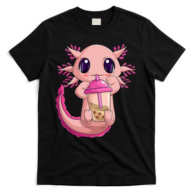 Axolotl Kawaii Anime Boba Tea T-Shirt