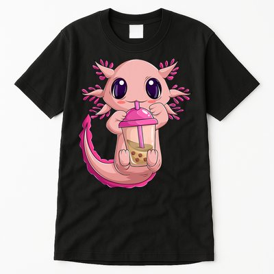 Axolotl Kawaii Anime Boba Tea Tall T-Shirt
