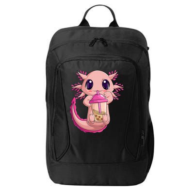 Axolotl Kawaii Anime Boba Tea City Backpack