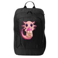 Axolotl Kawaii Anime Boba Tea City Backpack