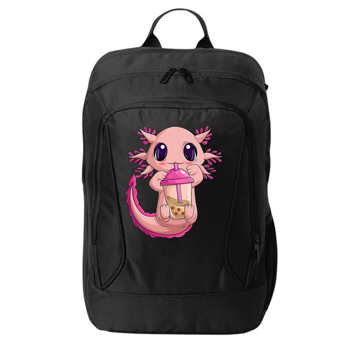 Axolotl Kawaii Anime Boba Tea City Backpack
