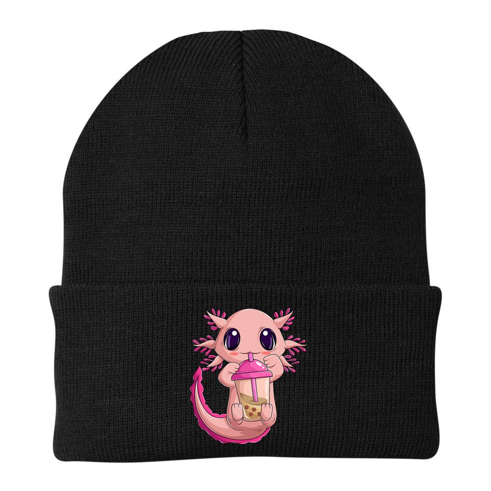 Axolotl Kawaii Anime Boba Tea Beanie