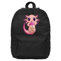 Axolotl Kawaii Anime Boba Tea 16 in Basic Backpack