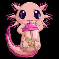 Axolotl Kawaii Anime Boba Tea 16 in Basic Backpack