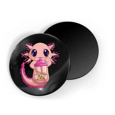 Axolotl Kawaii Anime Boba Tea Magnet
