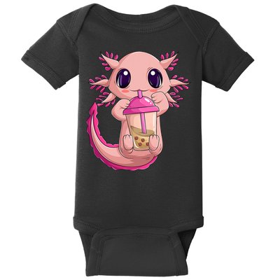 Axolotl Kawaii Anime Boba Tea Baby Bodysuit