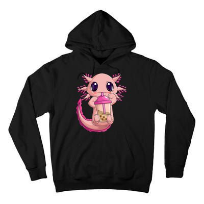 Axolotl Kawaii Anime Boba Tea Tall Hoodie