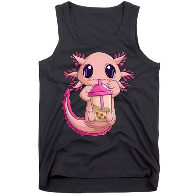 Axolotl Kawaii Anime Boba Tea Tank Top