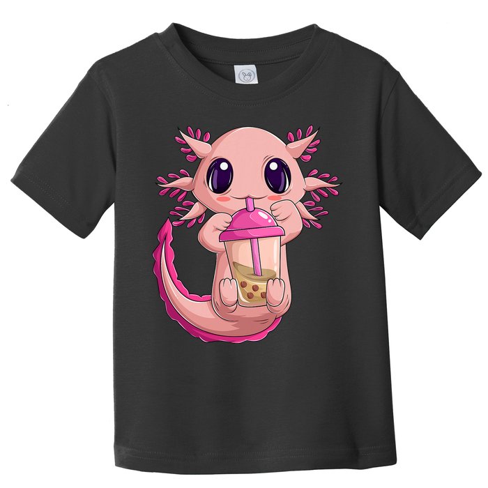 Axolotl Kawaii Anime Boba Tea Toddler T-Shirt