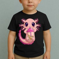 Axolotl Kawaii Anime Boba Tea Toddler T-Shirt