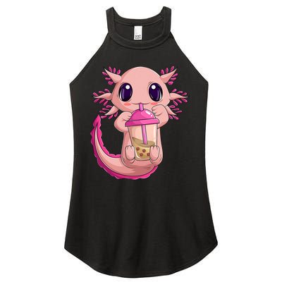 Axolotl Kawaii Anime Boba Tea Women's Perfect Tri Rocker Tank