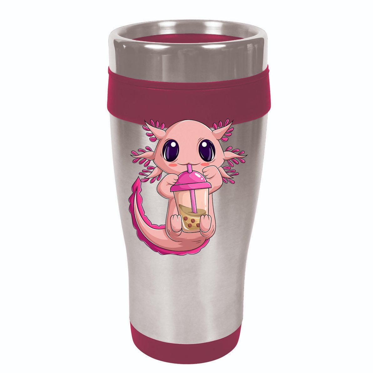 Axolotl Kawaii Anime Boba Tea Wool Snapback Cap