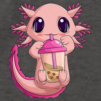 Axolotl Kawaii Anime Boba Tea Vector Backpack