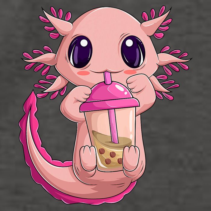 Axolotl Kawaii Anime Boba Tea Vector Backpack
