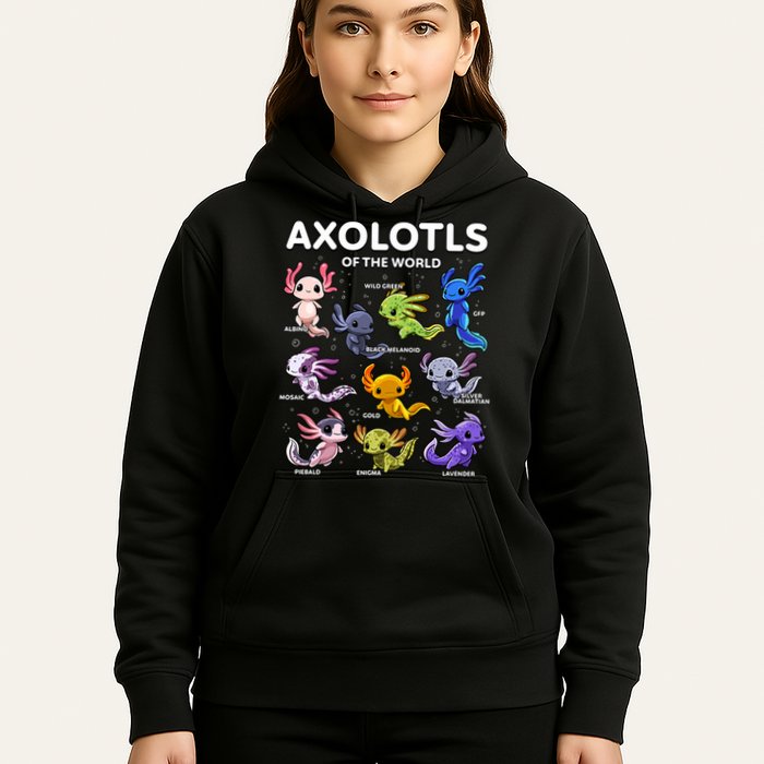 Axolotl Kawaii Axolotls Of The World Axolotl Animals Hoodie