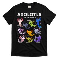Axolotl Kawaii Axolotls Of The World Axolotl Animals T-Shirt