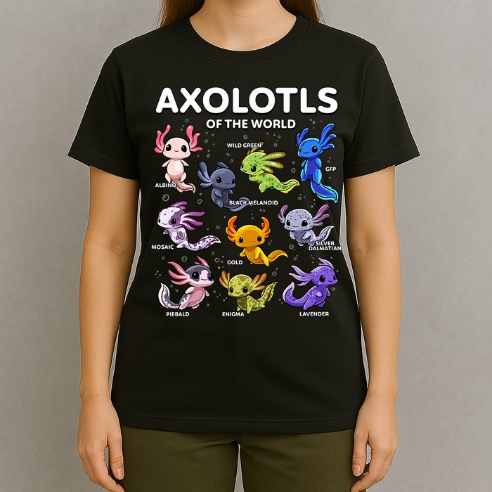 Axolotl Kawaii Axolotls Of The World Axolotl Animals T-Shirt