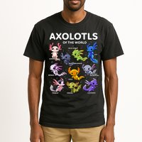 Axolotl Kawaii Axolotls Of The World Axolotl Animals Tall T-Shirt