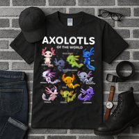 Axolotl Kawaii Axolotls Of The World Axolotl Animals Tall T-Shirt