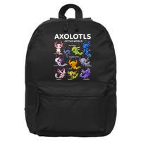 Axolotl Kawaii Axolotls Of The World Axolotl Animals 16 in Basic Backpack