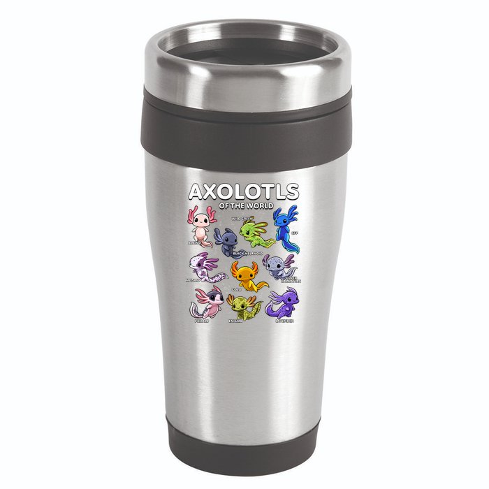 Axolotl Kawaii Axolotls Of The World Axolotl Animals 16oz Travel Tumbler