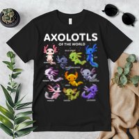 Axolotl Kawaii Axolotls Of The World Axolotl Animals Premium T-Shirt