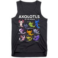 Axolotl Kawaii Axolotls Of The World Axolotl Animals Tank Top
