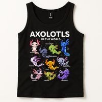 Axolotl Kawaii Axolotls Of The World Axolotl Animals Tank Top
