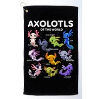 Axolotl Kawaii Axolotls Of The World Axolotl Animals Golf Towel