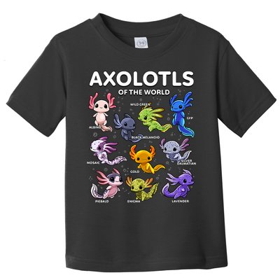 Axolotl Kawaii Axolotls Of The World Axolotl Animals Toddler T-Shirt