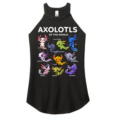 Axolotl Kawaii Axolotls Of The World Axolotl Animals Women's Perfect Tri Rocker Tank