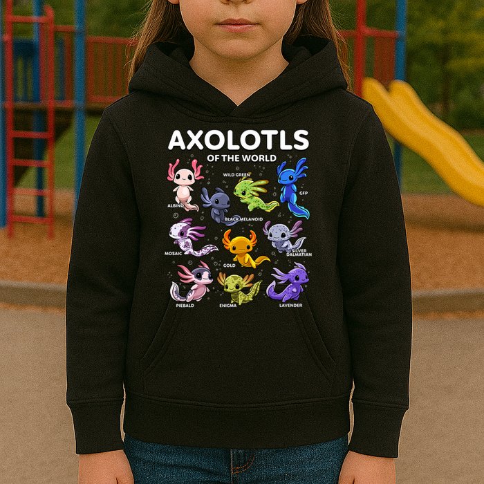 Axolotl Kawaii Axolotls Of The World Axolotl Animals Kids Hoodie