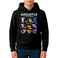Axolotl Kawaii Axolotls Of The World Axolotl Animals Kids Hoodie