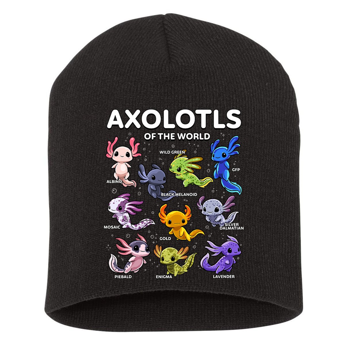 Axolotl Kawaii Axolotls Of The World Axolotl Animals Short Acrylic Beanie