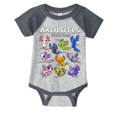 Axolotl Kawaii Axolotls Of The World Axolotl Animals Infant Baby Jersey Bodysuit
