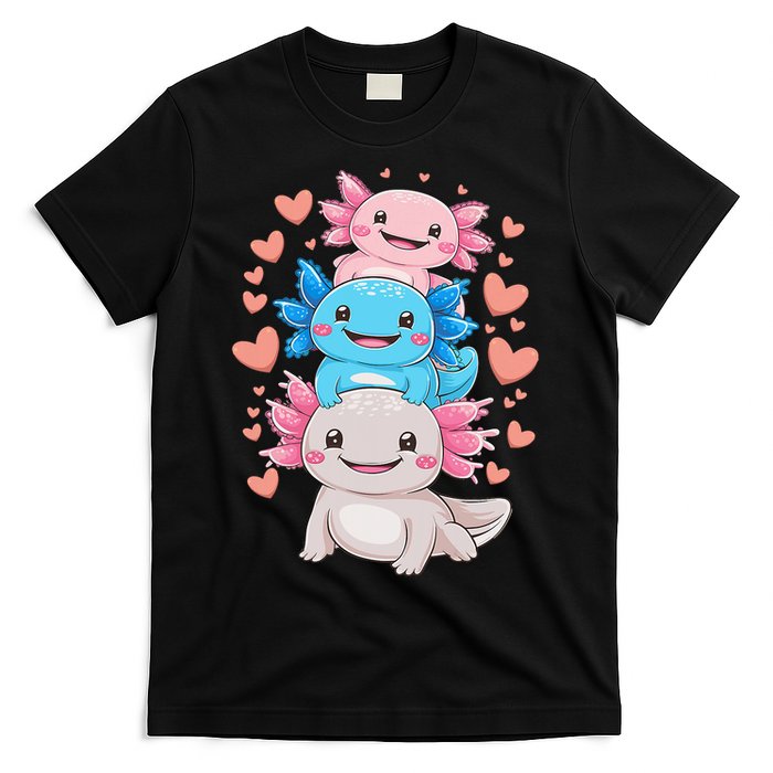 Axolotl Kawaii Anime Cute Axolotls T-Shirt