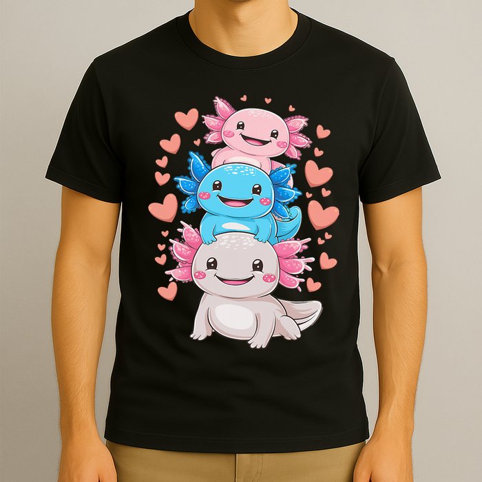 Axolotl Kawaii Anime Cute Axolotls T-Shirt