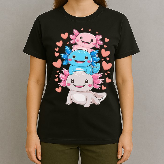 Axolotl Kawaii Anime Cute Axolotls T-Shirt