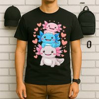 Axolotl Kawaii Anime Cute Axolotls T-Shirt