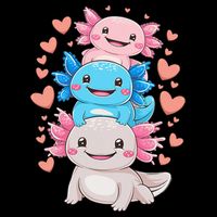 Axolotl Kawaii Anime Cute Axolotls 16 in Basic Backpack