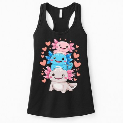 Axolotl Kawaii Anime Cute Axolotls Womens Tank Top