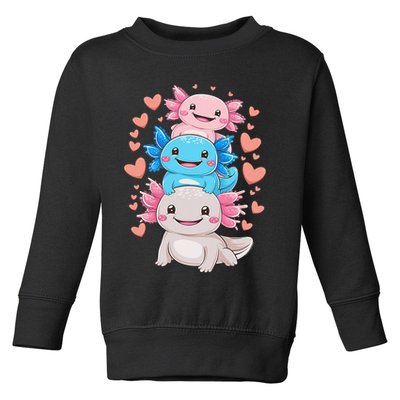 Axolotl Kawaii Anime Cute Axolotls Toddler Sweatshirt