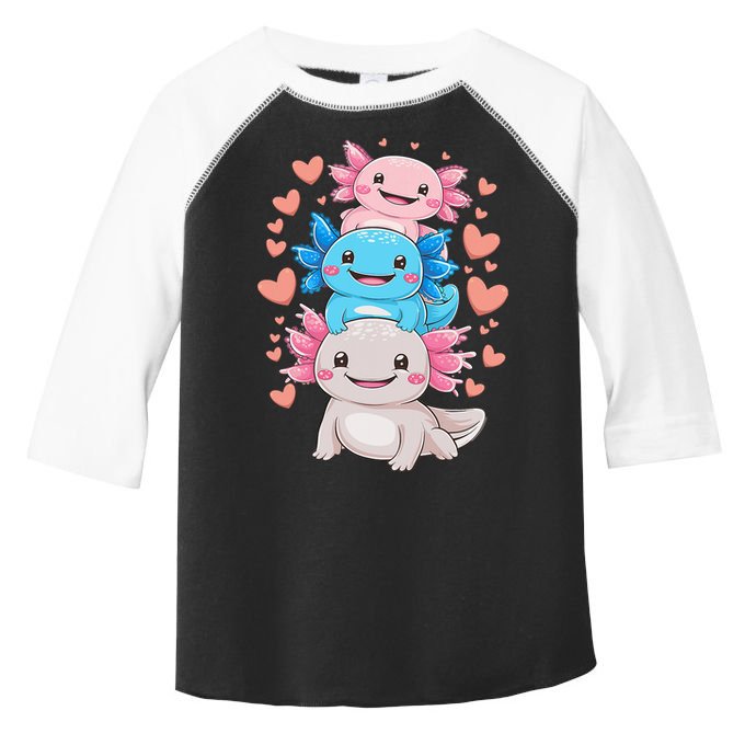 Axolotl Kawaii Anime Cute Axolotls Toddler Fine Jersey T-Shirt