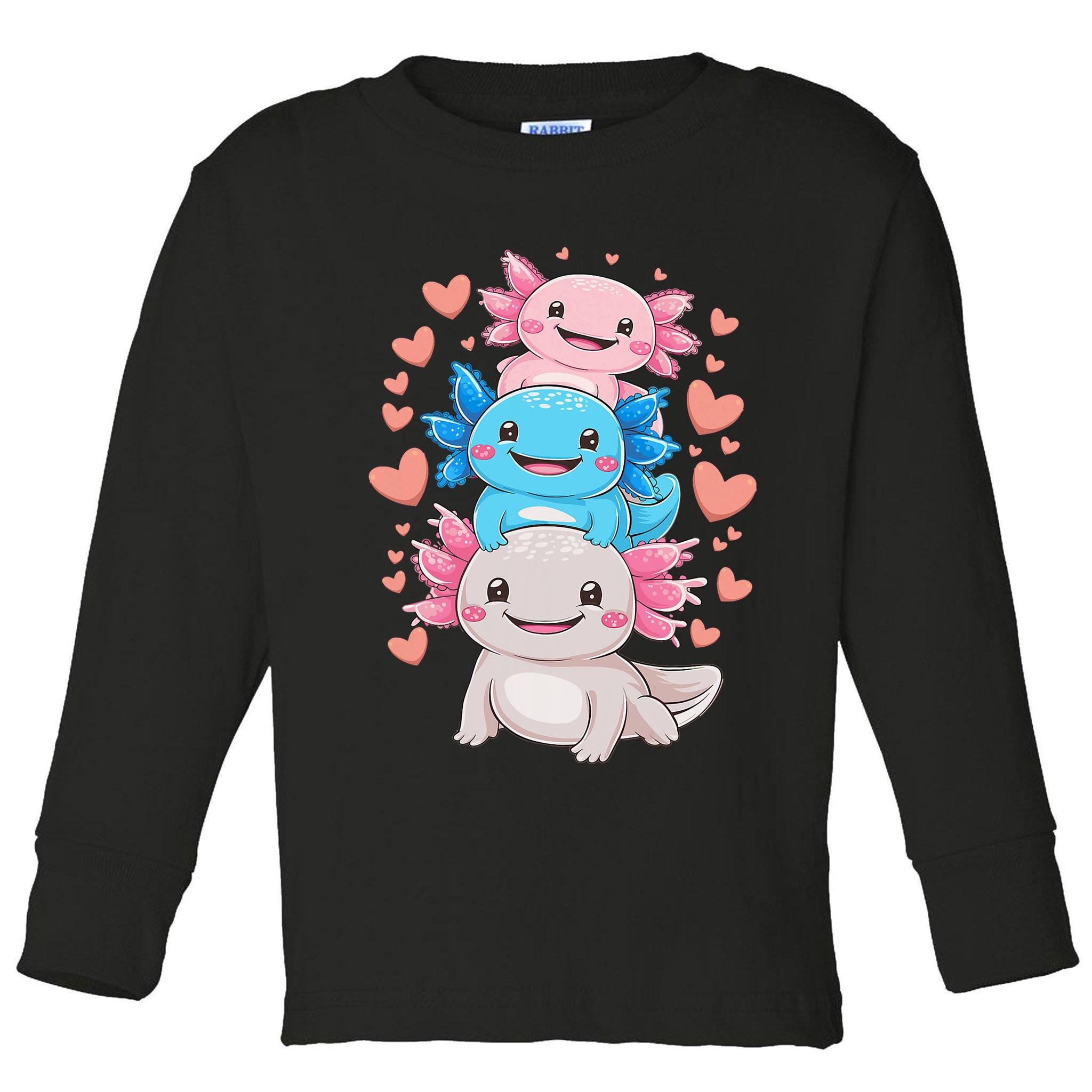 Axolotl Kawaii Anime Cute Axolotls Toddler Long Sleeve Shirt