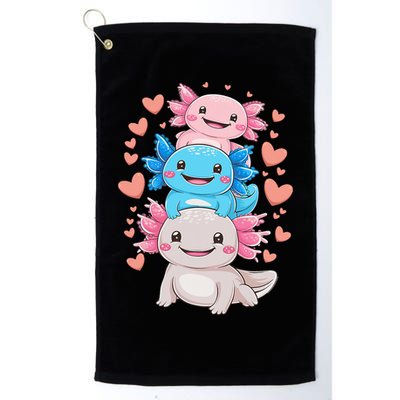 Axolotl Kawaii Anime Cute Axolotls Golf Towel