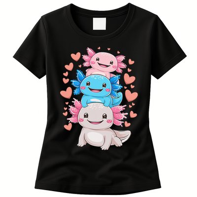 Axolotl Kawaii Anime Cute Axolotls Womens T-Shirt